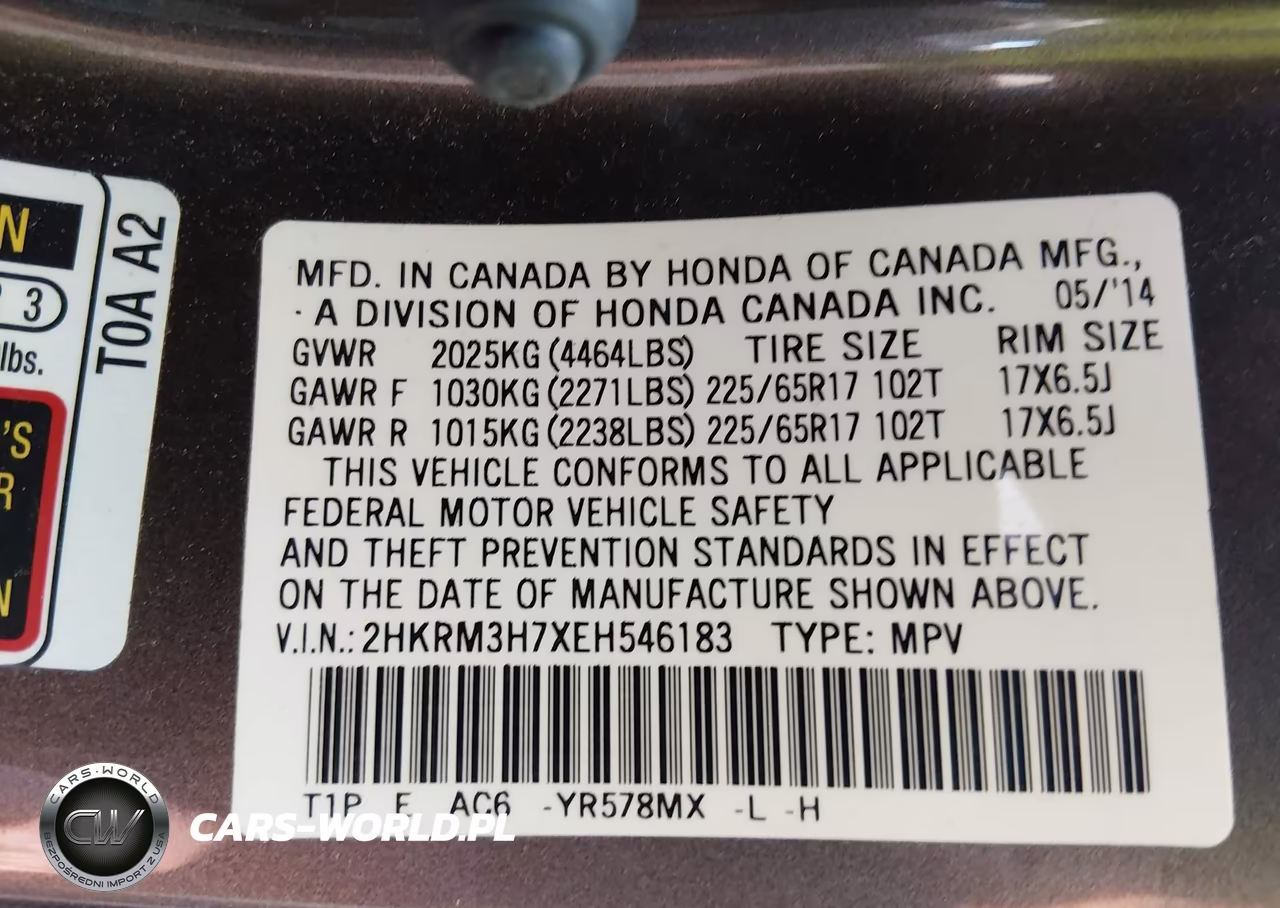 2014 Honda Cr-V Ex-L VIN:2HKRM3H7XEH546183 - 9