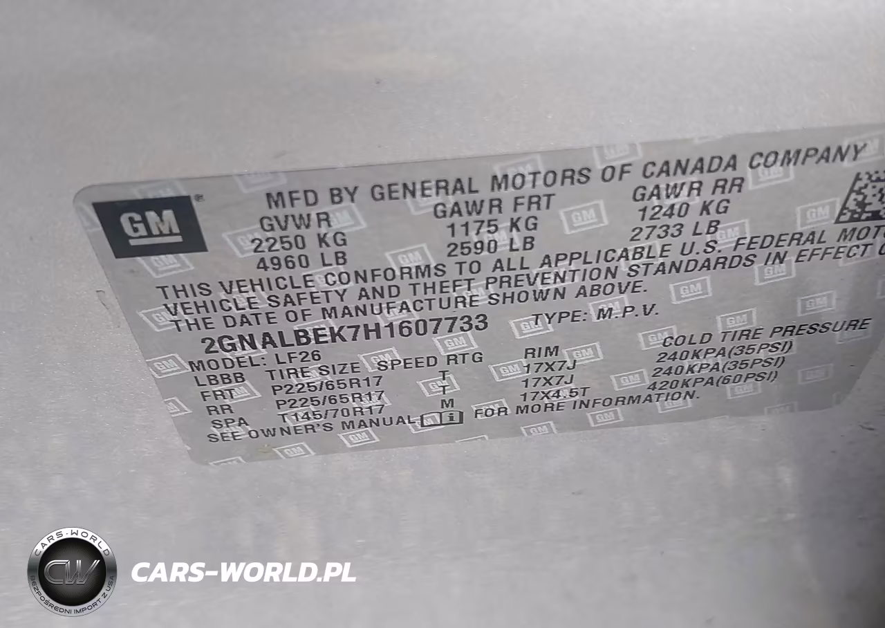 2017 Chevrolet Equinox Ls VIN:2GNALBEK7H1607733 - 9