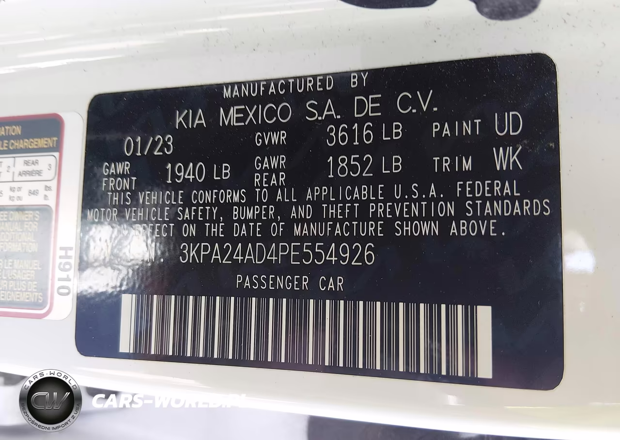 2023 Kia Rio S VIN:3KPA24AD4PE554926 - 9