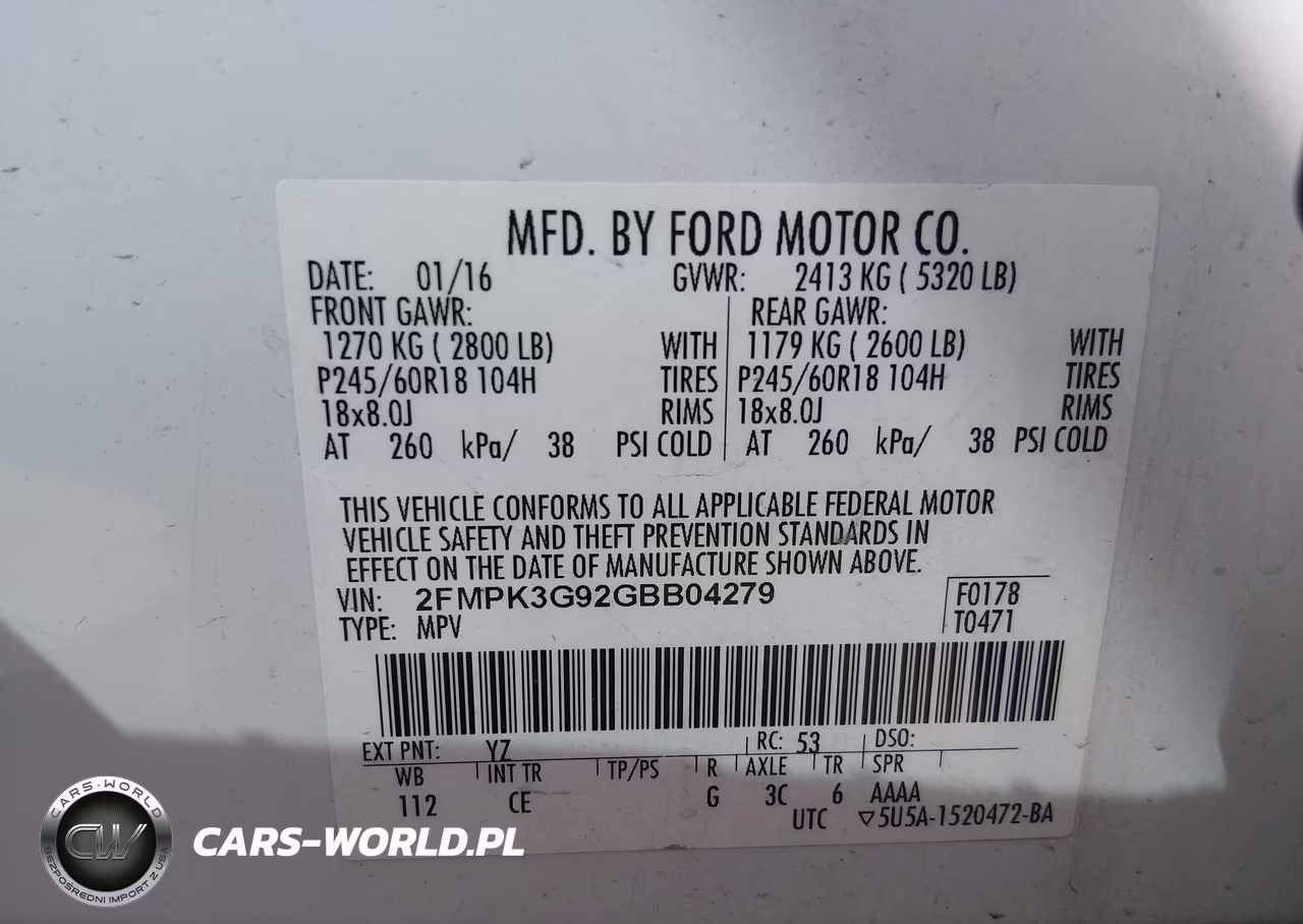 2016 Ford Edge Se VIN:2FMPK3G92GBB04279 - 9