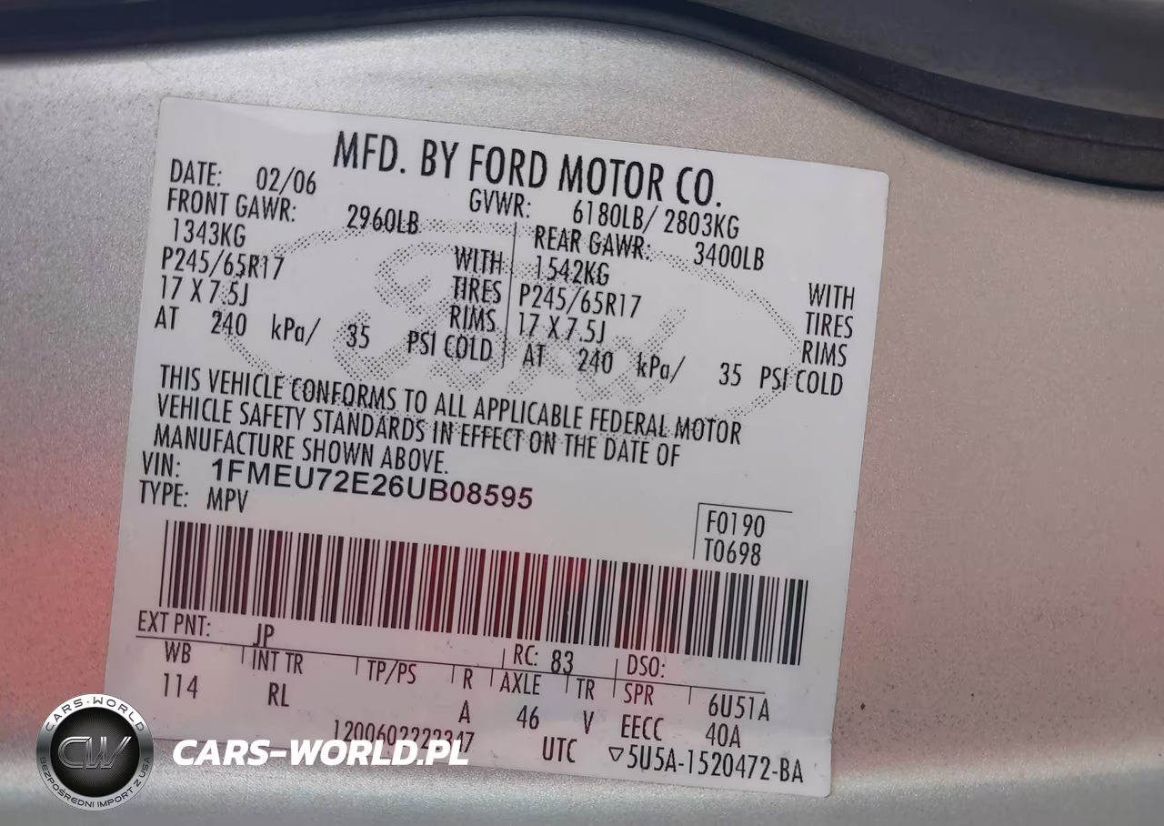 2006 Ford Explorer Xls VIN:1FMEU72E26UB08595 - 9