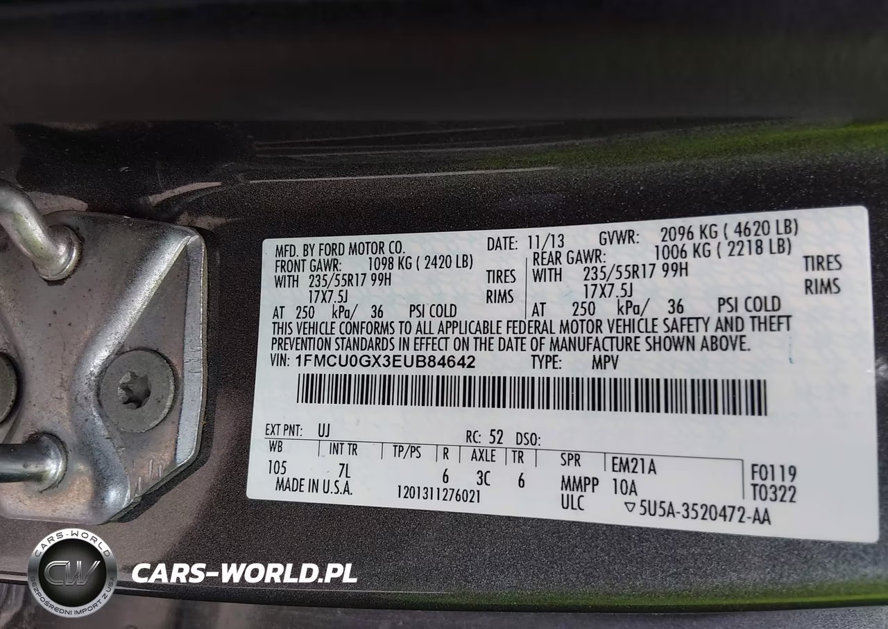2014 Ford Escape Se VIN:1FMCU0GX3EUB84642 - 9