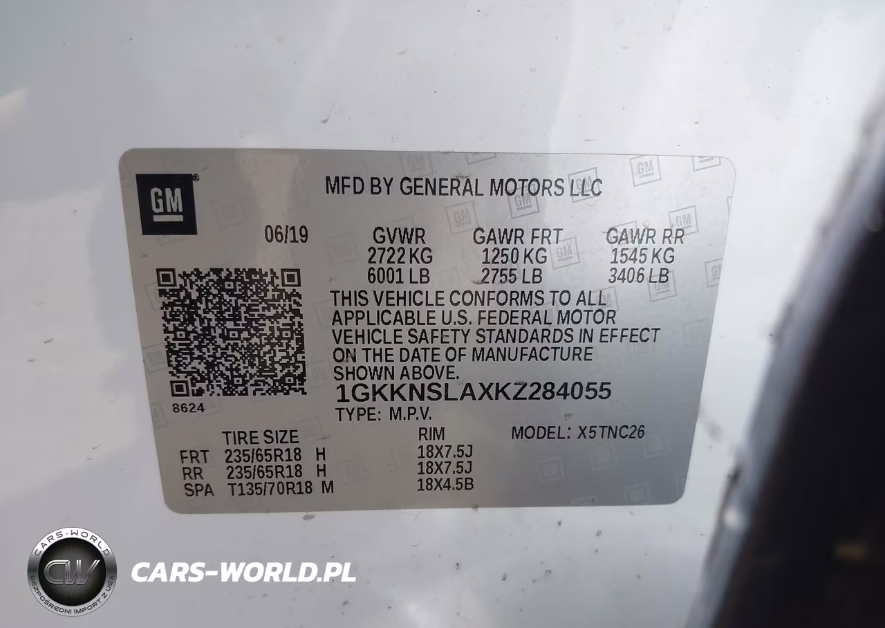 2019 GMC Acadia Sle-2 VIN:1GKKNSLAXKZ284055 - 9