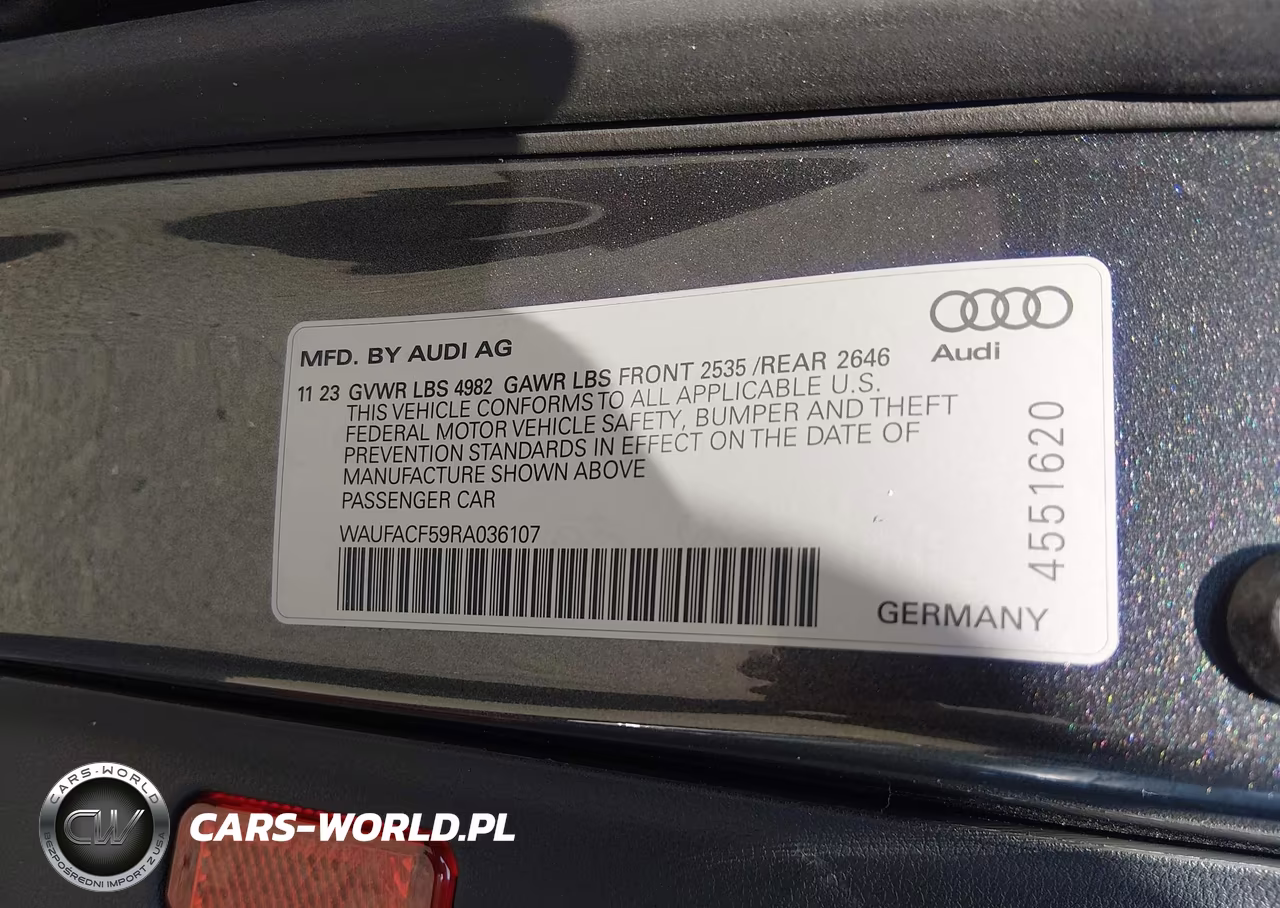 2024 Audi A5 Sportback Premium Plus 45 Tfsi Quattro S Tronic VIN:WAUFACF59RA036107 - 9