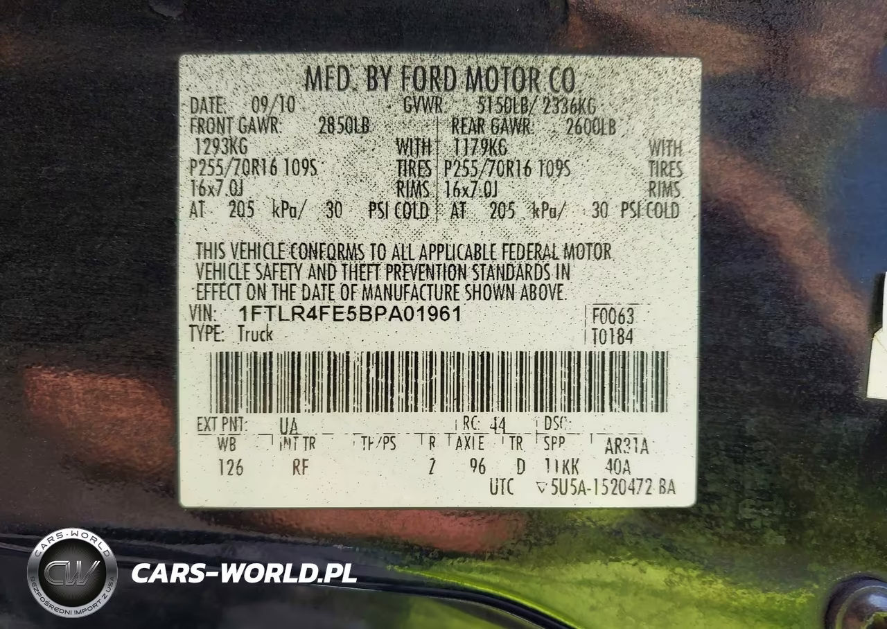 2011 Ford Ranger Xlt VIN:1FTLR4FE5BPA01961 - 9