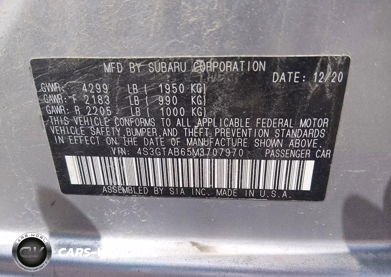 2021 Subaru Impreza VIN:4S3GTAB65M3707970 - 9