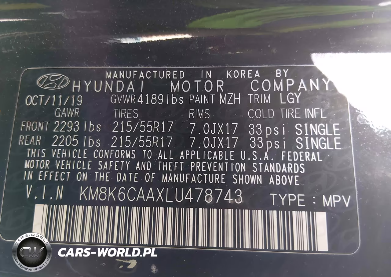 2020 Hyundai Kona Sel Plus VIN:KM8K6CAAXLU478743 - 9