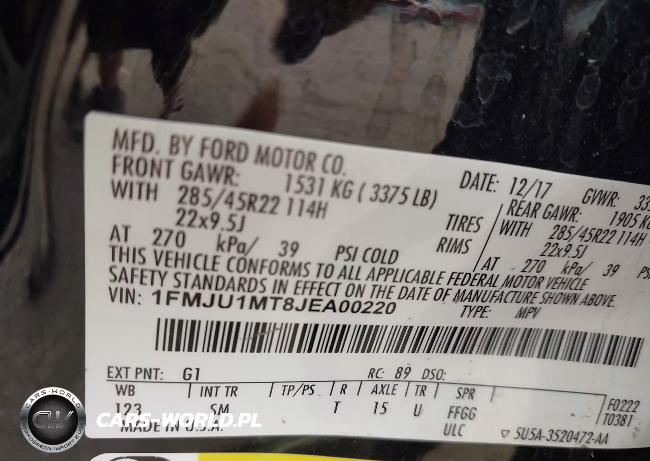 2018 Ford Expedition Platinum VIN:1FMJU1MT8JEA00220 - 9