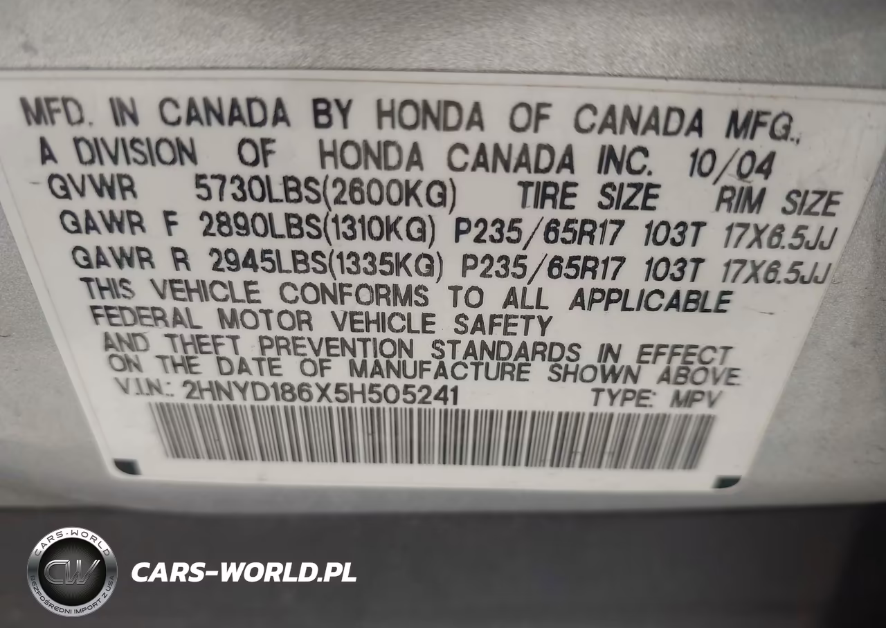 2005 Acura Mdx VIN:2HNYD186X5H505241 - 9