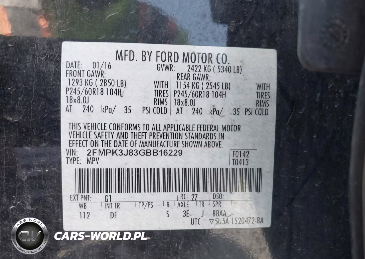 2016 Ford Edge Sel VIN:2FMPK3J83GBB16229 - 9