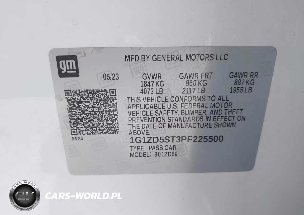 2023 Chevrolet Malibu Fwd 1Lt VIN:1G1ZD5ST3PF225500 - 9