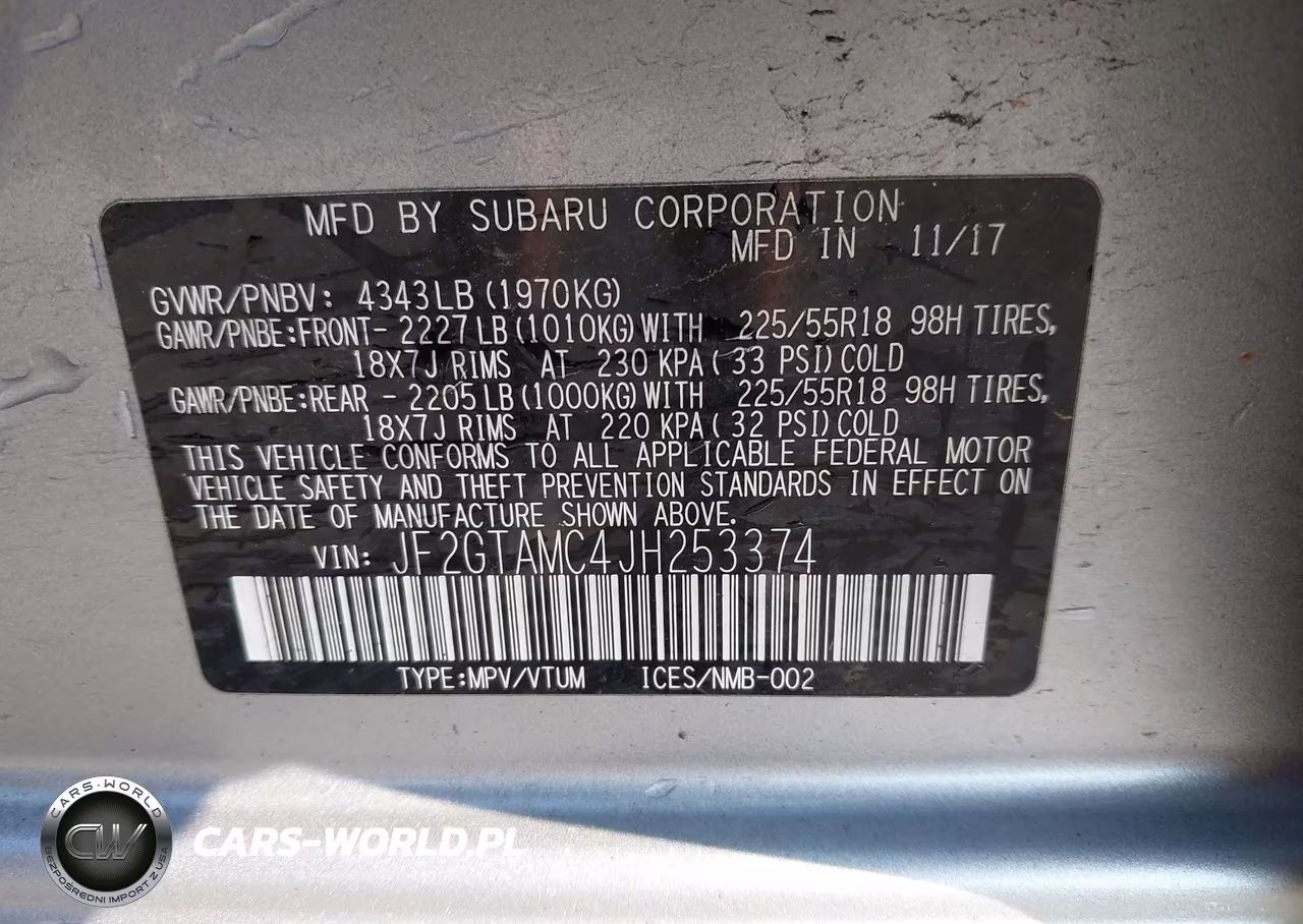 2018 Subaru Crosstrek 2.0I Limited VIN:JF2GTAMC4JH253374 - 9
