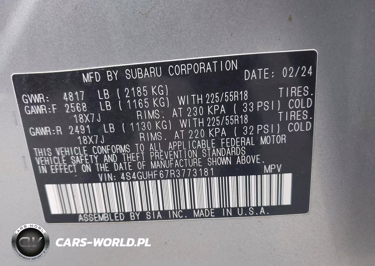2024 Subaru Crosstrek Sport VIN:4S4GUHF67R3773181 - 9