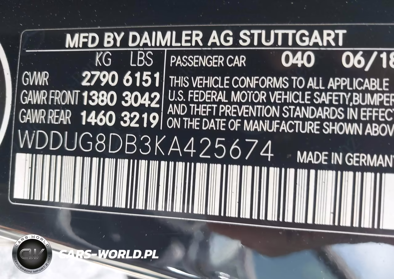 2019 Mercedes-Benz S 560 VIN:WDDUG8DB3KA425674 - 9
