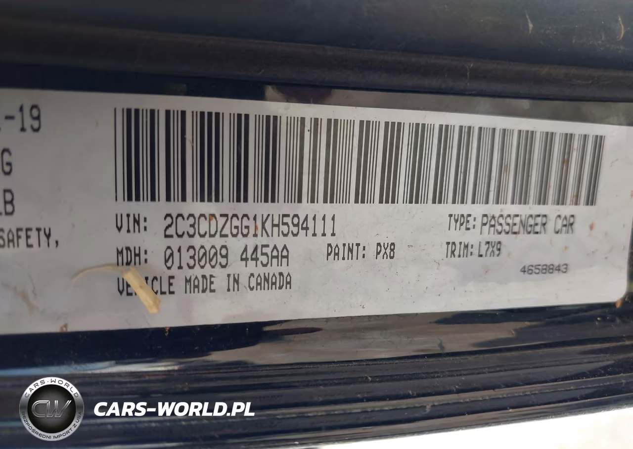 2019 Dodge Challenger Sxt Awd VIN:2C3CDZGG1KH594111 - 9