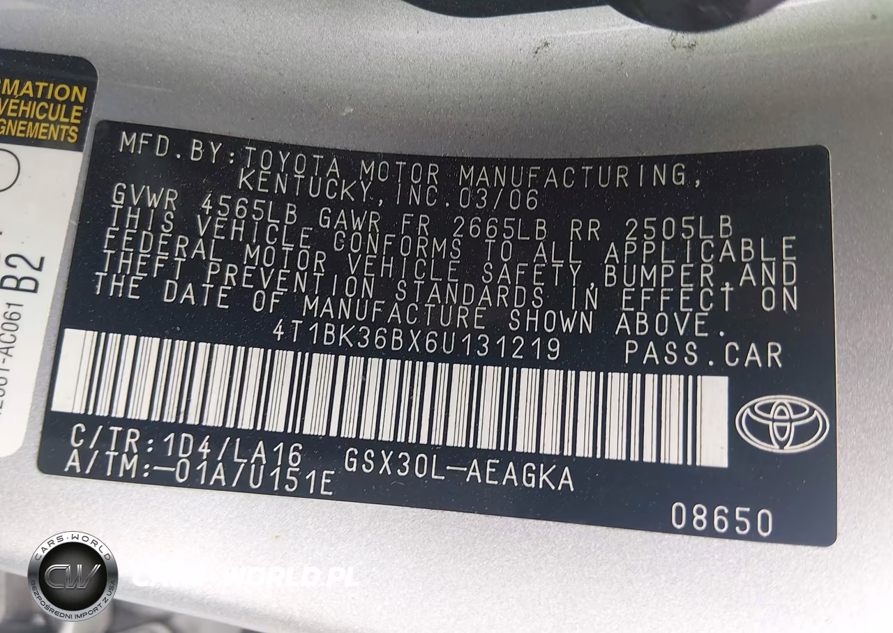 2006 Toyota Avalon Xls VIN:4T1BK36BX6U131219 - 9