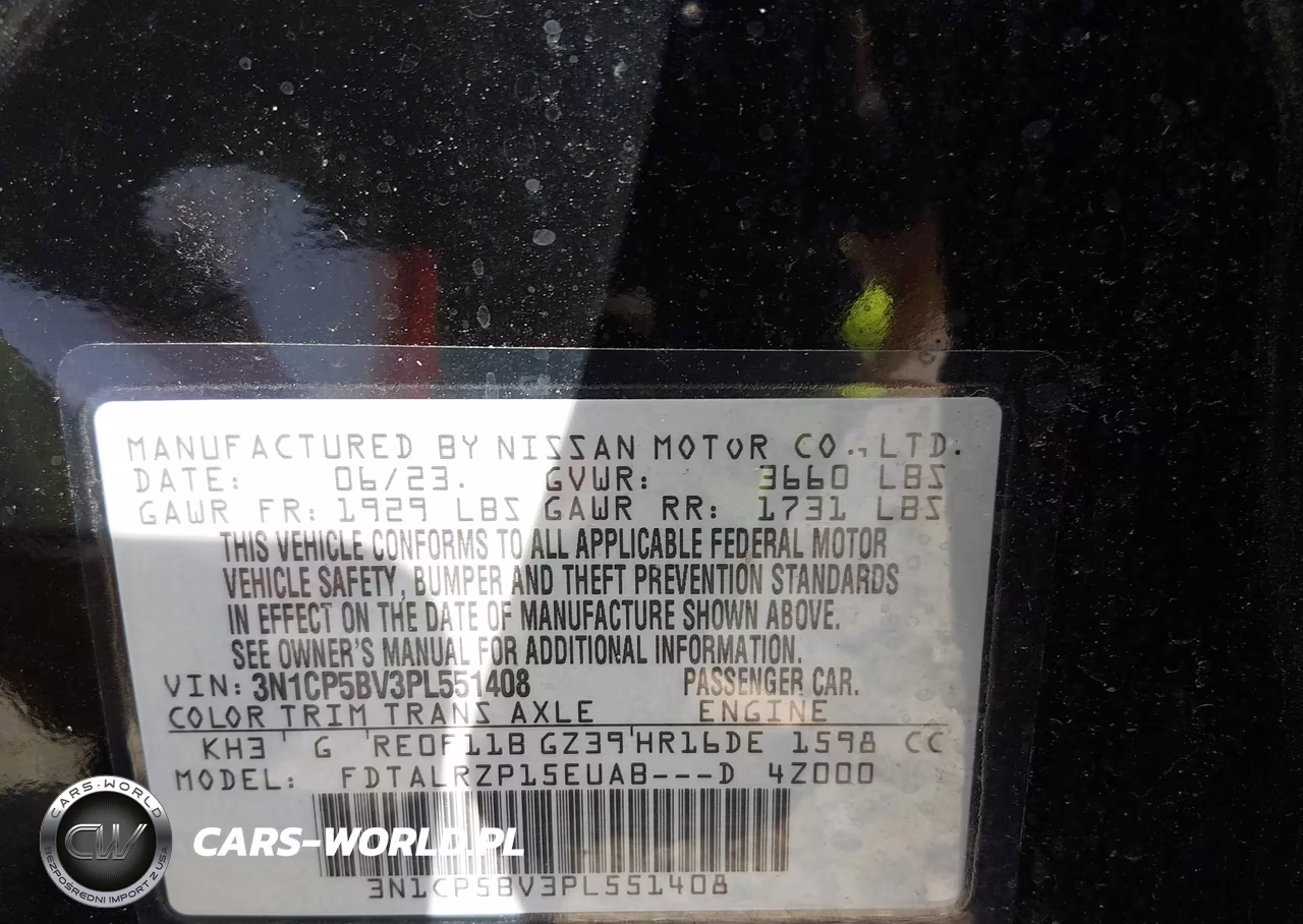 2023 Nissan Kicks S Xtronic Cvt VIN:3N1CP5BV3PL551408 - 9