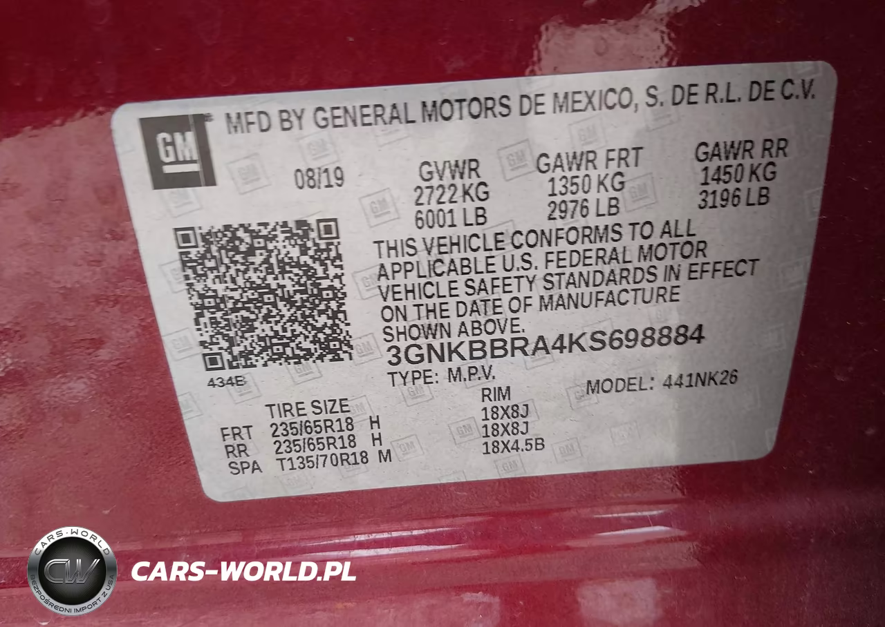 2019 Chevrolet Blazer VIN:3GNKBBRA4KS698884 - 9