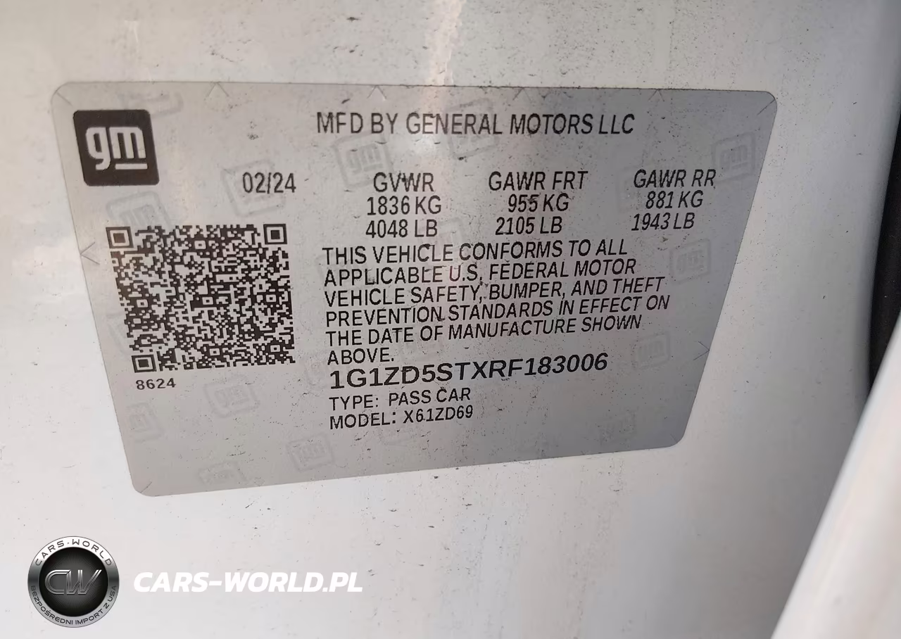 2024 Chevrolet Malibu Fwd 1Lt VIN:1G1ZD5STXRF183006 - 9