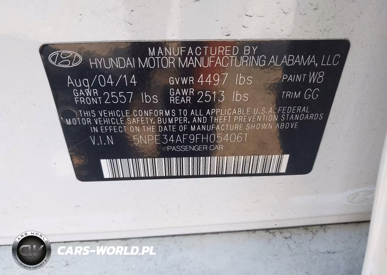 2015 Hyundai Sonata Limited VIN:5NPE34AF9FH054061 - 9
