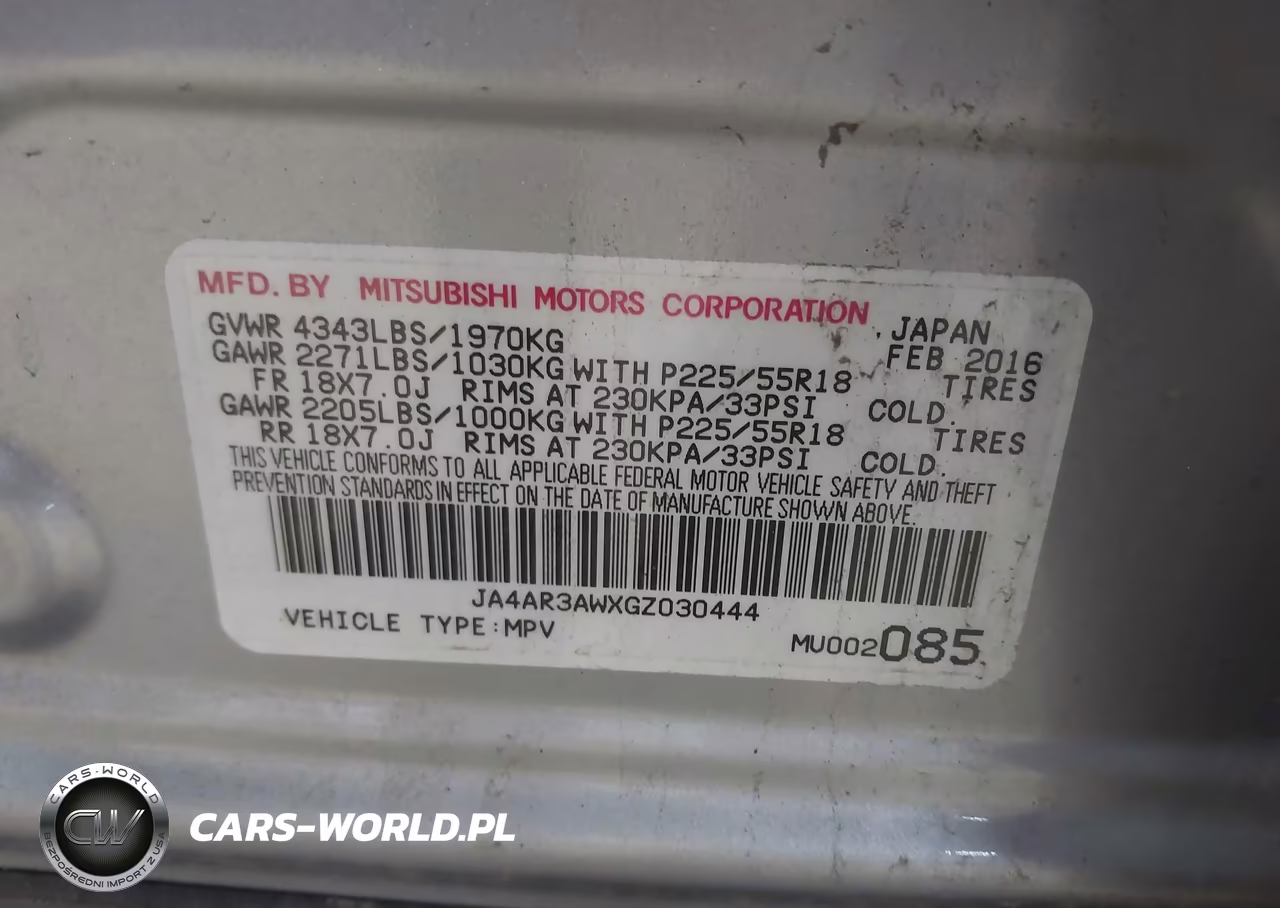 2016 Mitsubishi Outlander Sport 2.4 Es VIN:JA4AR3AWXGZ030444 - 9