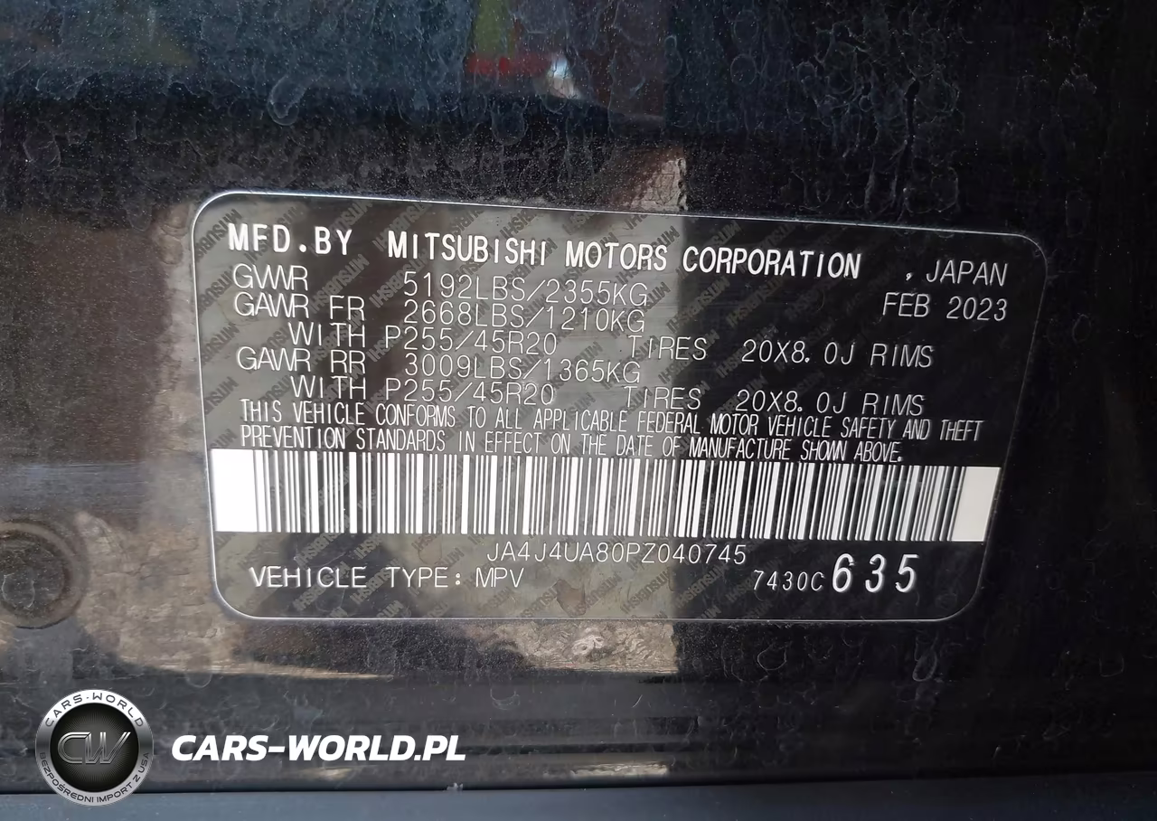 2023 Mitsubishi Outlander Ralliart S-Awc-Se 2.5 S-Awc-Se Black Edition S-Awc-Se Special Editiont S-Awc VIN:JA4J4UA80PZ040745 - 9