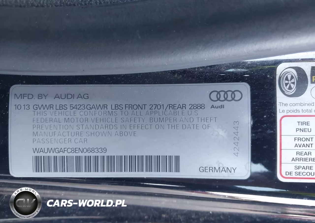 2014 Audi A7 3.0T Premium Plus VIN:WAUWGAFC8EN068339 - 9