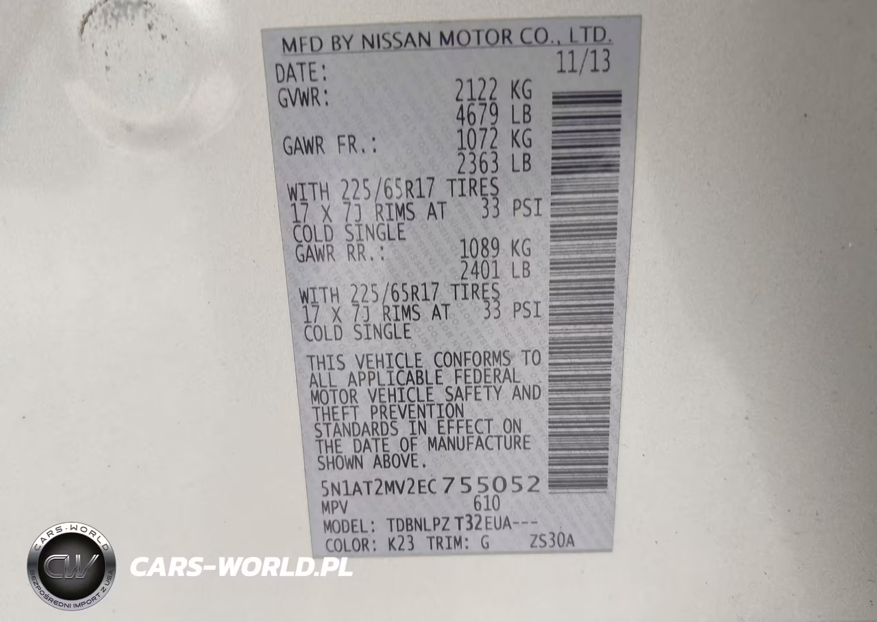 2014 Nissan Rogue S VIN:5N1AT2MV2EC755052 - 9