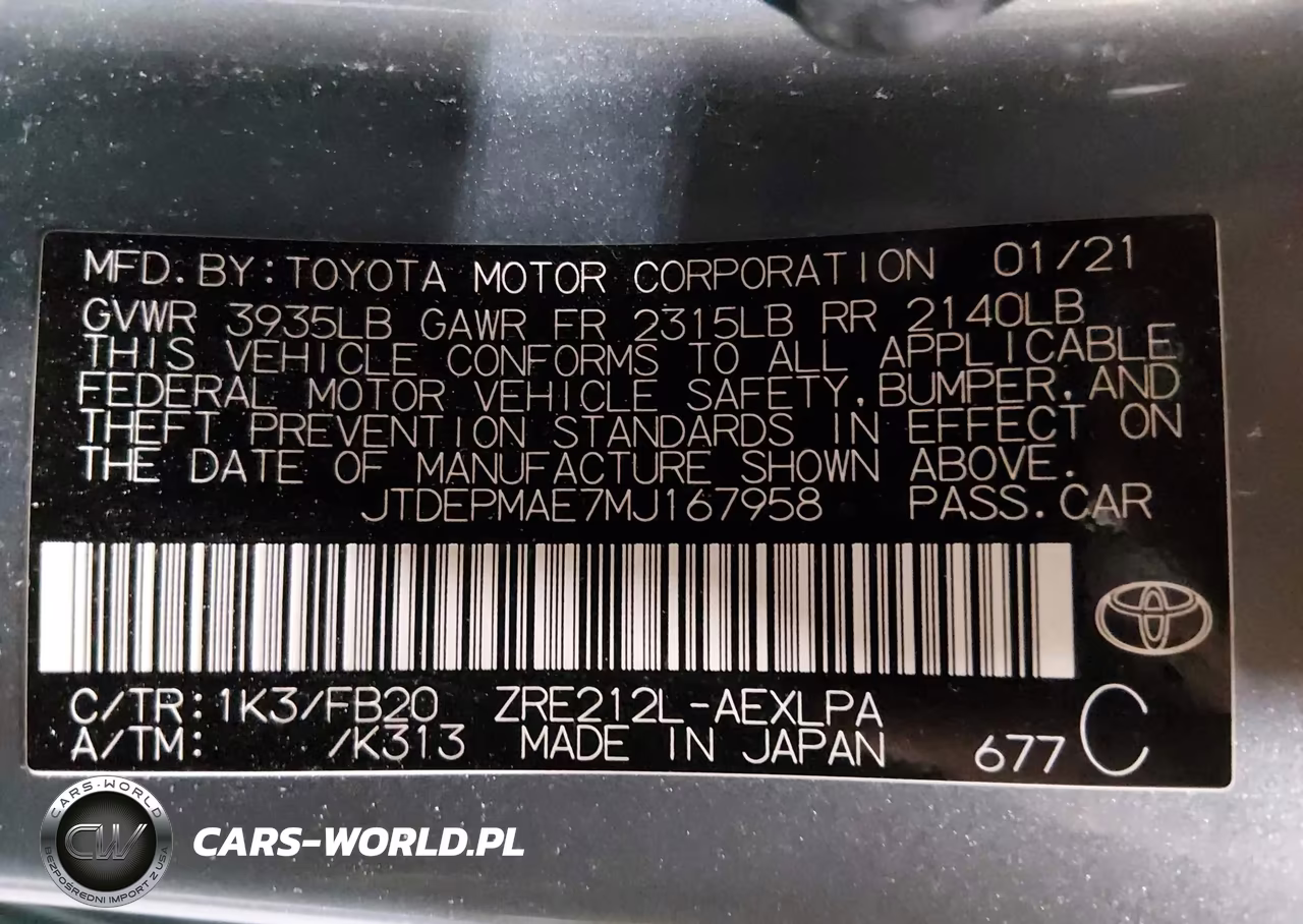 2021 Toyota Corolla Le VIN:JTDEPMAE7MJ167958 - 9