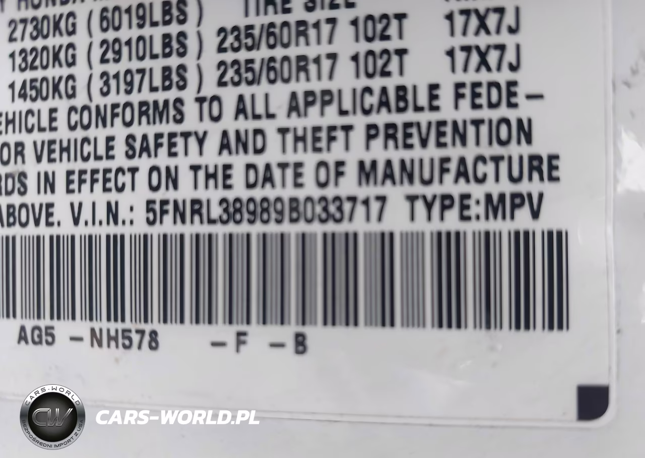 2009 Honda Odyssey Touring VIN:5FNRL38989B033717 - 9