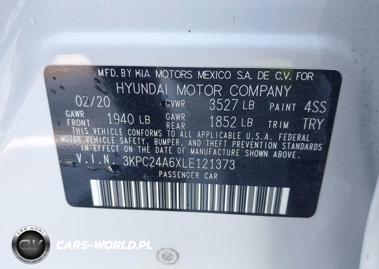 2020 Hyundai Accent Se VIN:3KPC24A6XLE121373 - 9