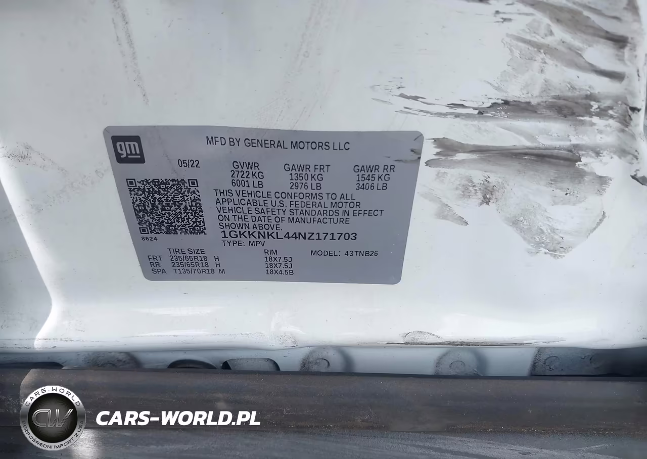 2022 GMC Acadia Fwd Sle VIN:1GKKNKL44NZ171703 - 9