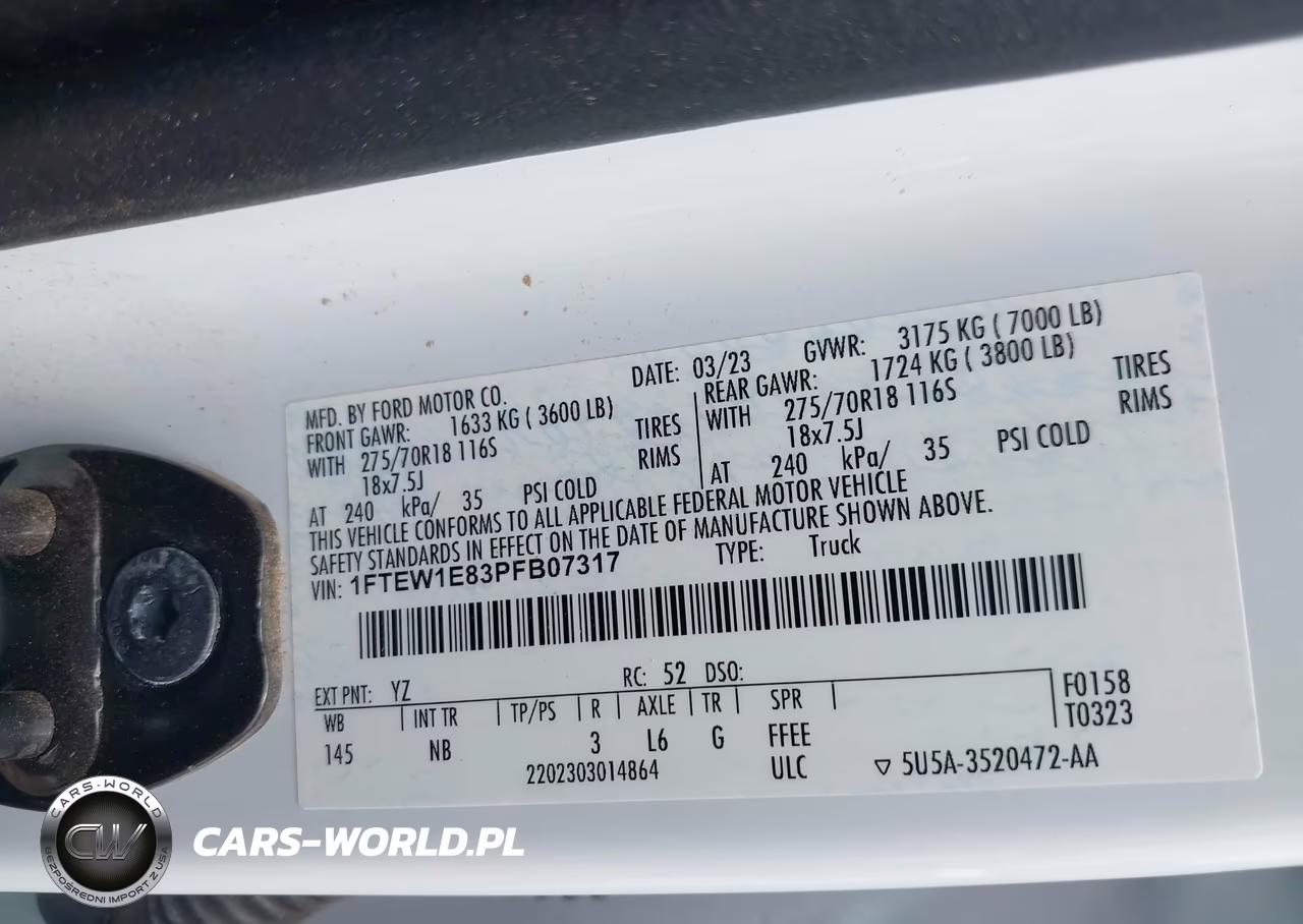 2023 Ford F-150 Tremor VIN:1FTEW1E83PFB07317 - 9