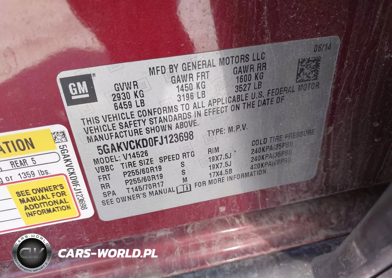 2015 Buick Enclave Premium VIN:5GAKVCKD0FJ123698 - 9