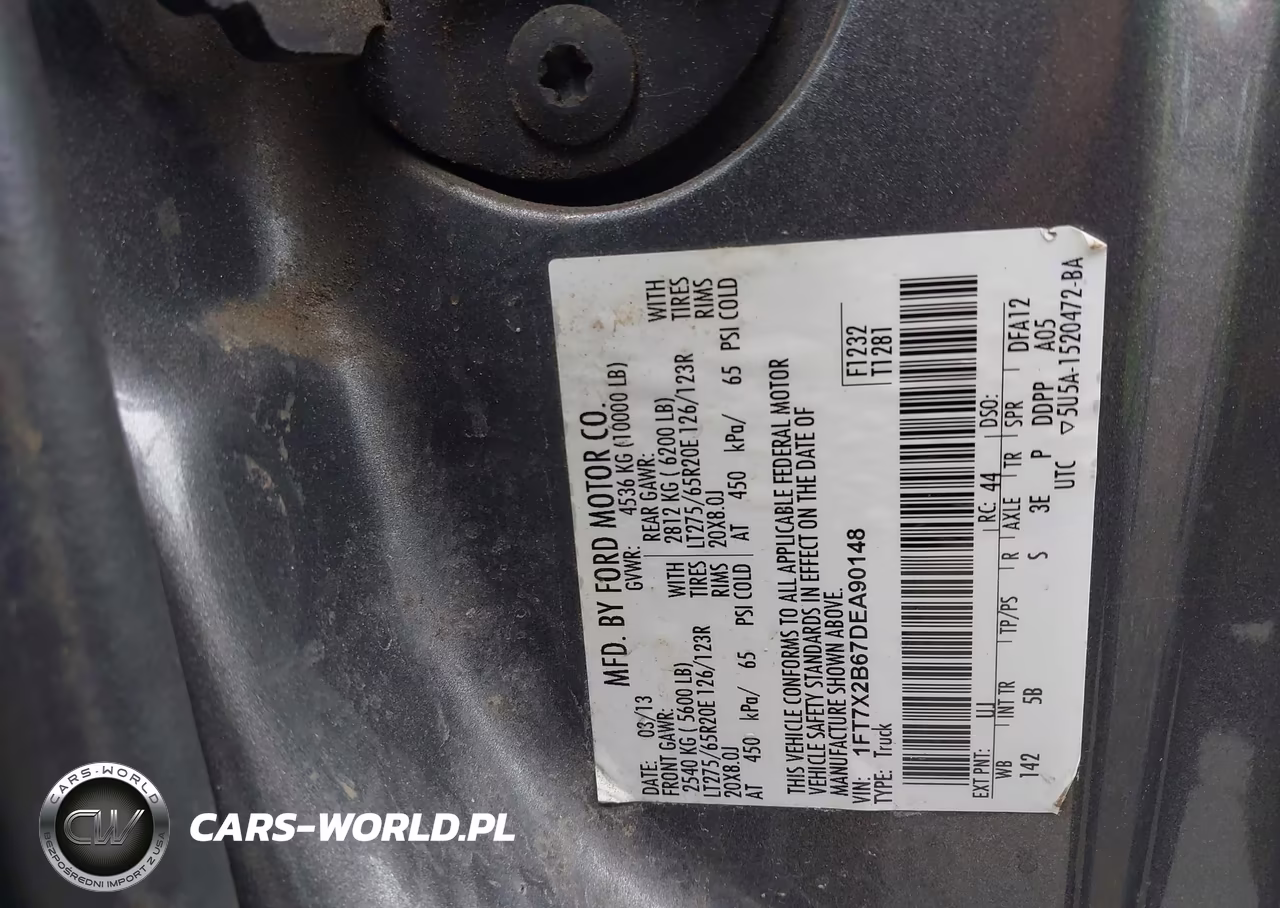 2013 Ford Super Duty F-250 Srw Lariat VIN:1FT7X2B67DEA90148 - 9