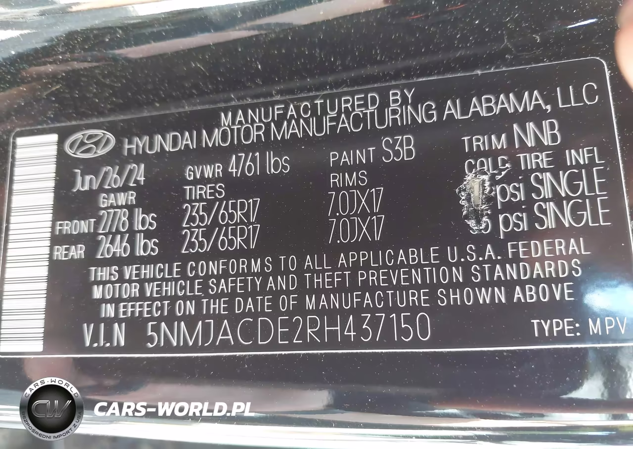 2024 Hyundai Tucson Se VIN:5NMJACDE2RH437150 - 9