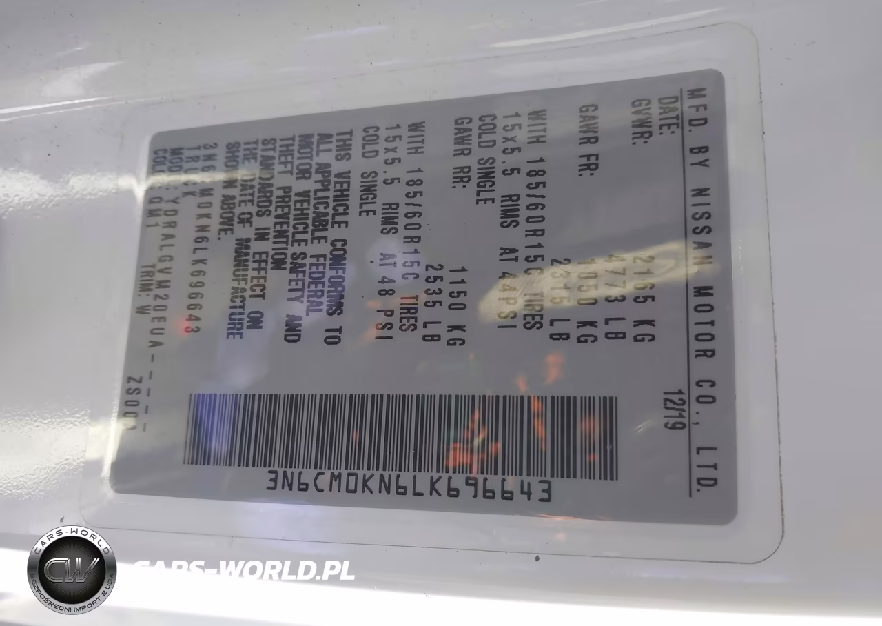 2020 Nissan Nv200 Cargo Sv Xtronic Cvt VIN:3N6CM0KN6LK696643 - 9