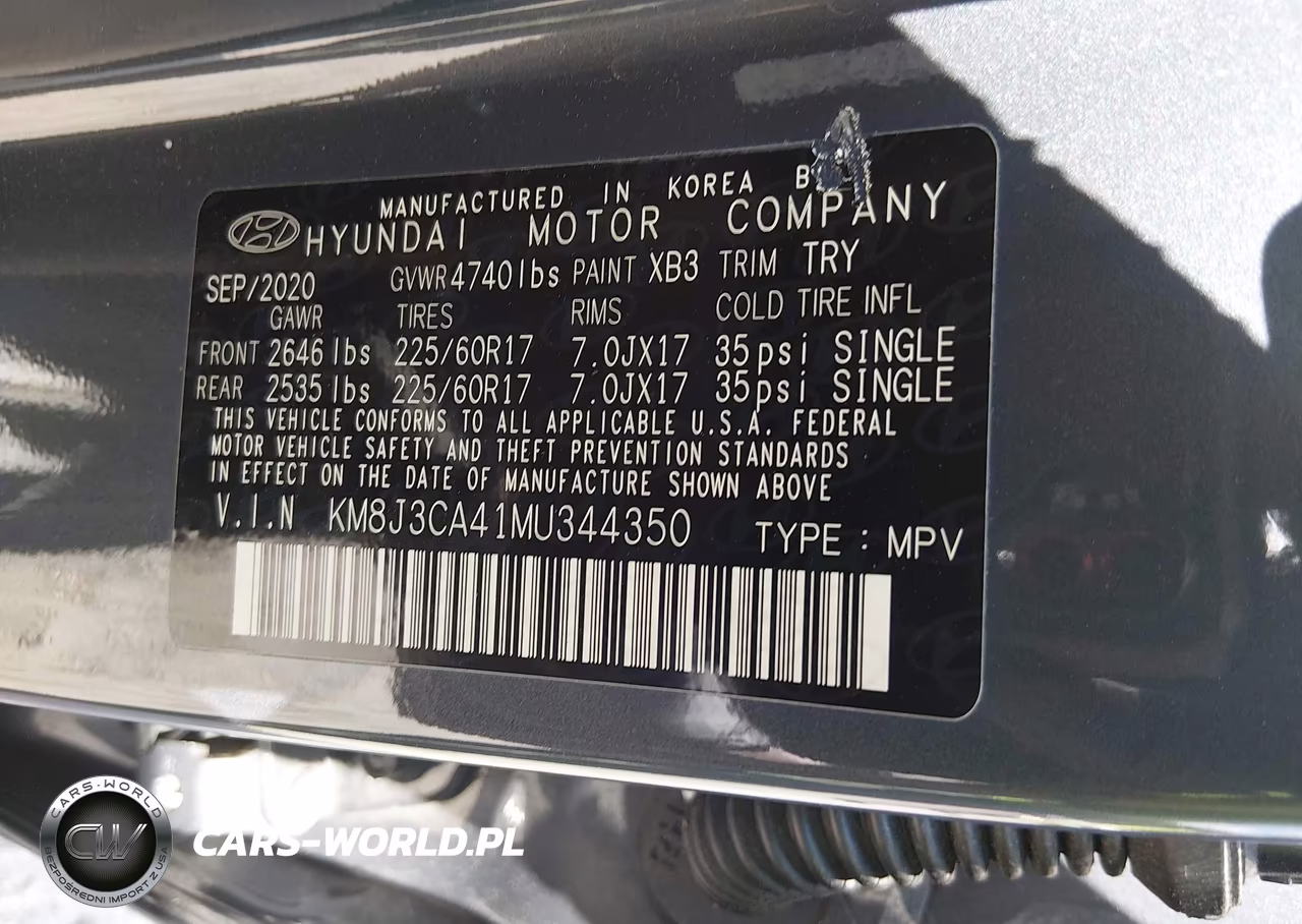 2021 Hyundai Tucson Value VIN:KM8J3CA41MU344350 - 9