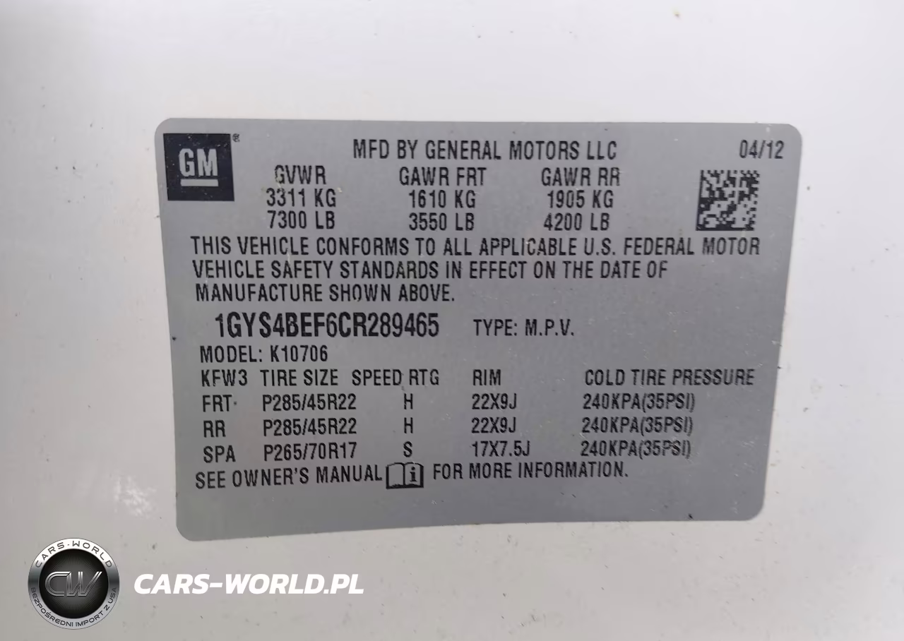 2012 Cadillac Escalade Luxury VIN:1GYS4BEF6CR289465 - 9