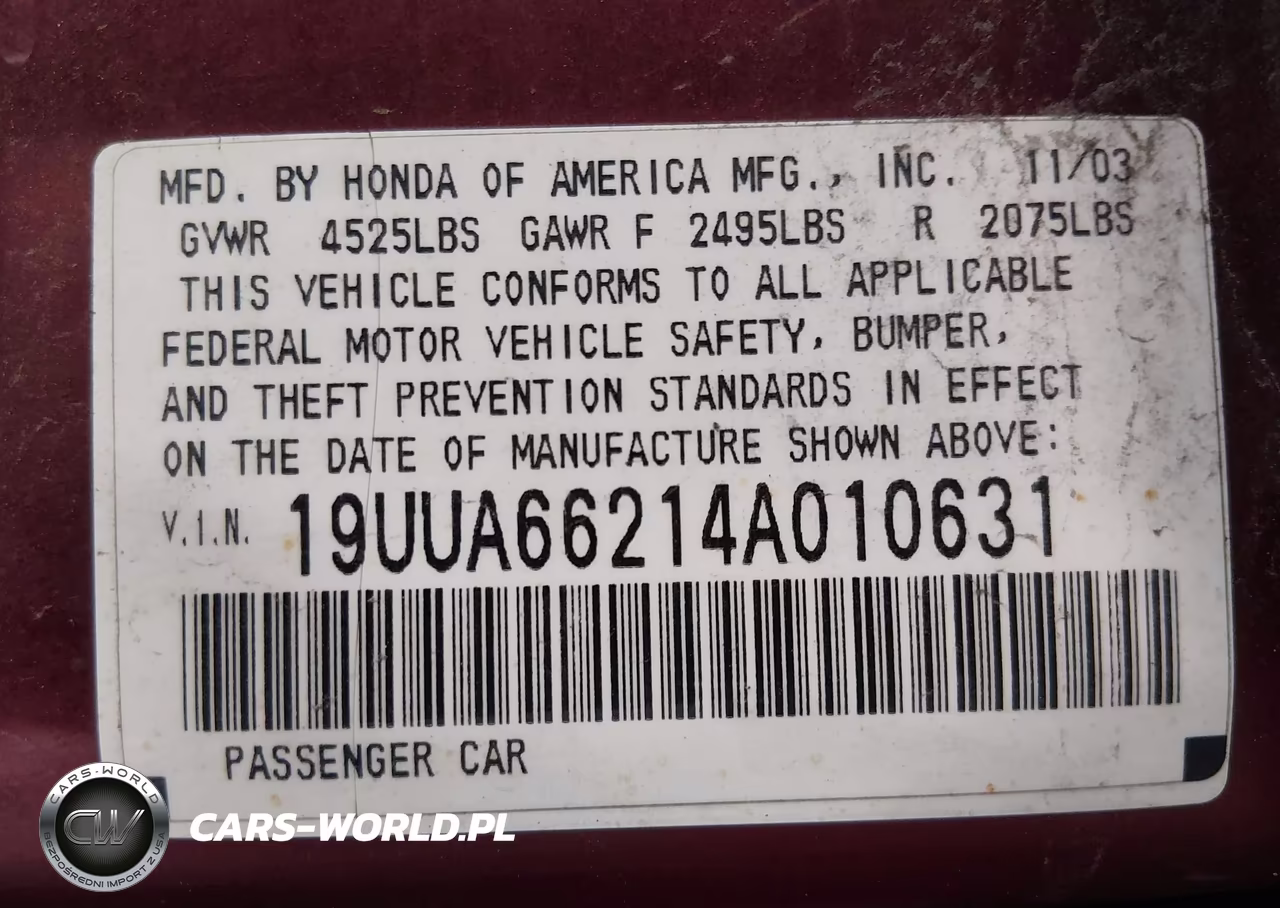 2004 Acura Tl VIN:19UUA66214A010631 - 9