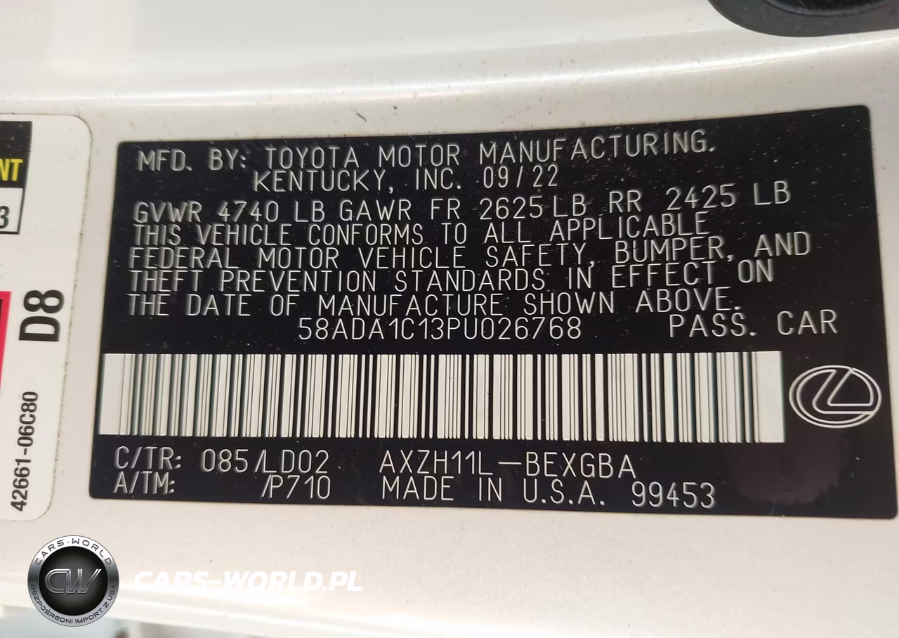 2023 Lexus Es 300H VIN:58ADA1C13PU026768 - 9