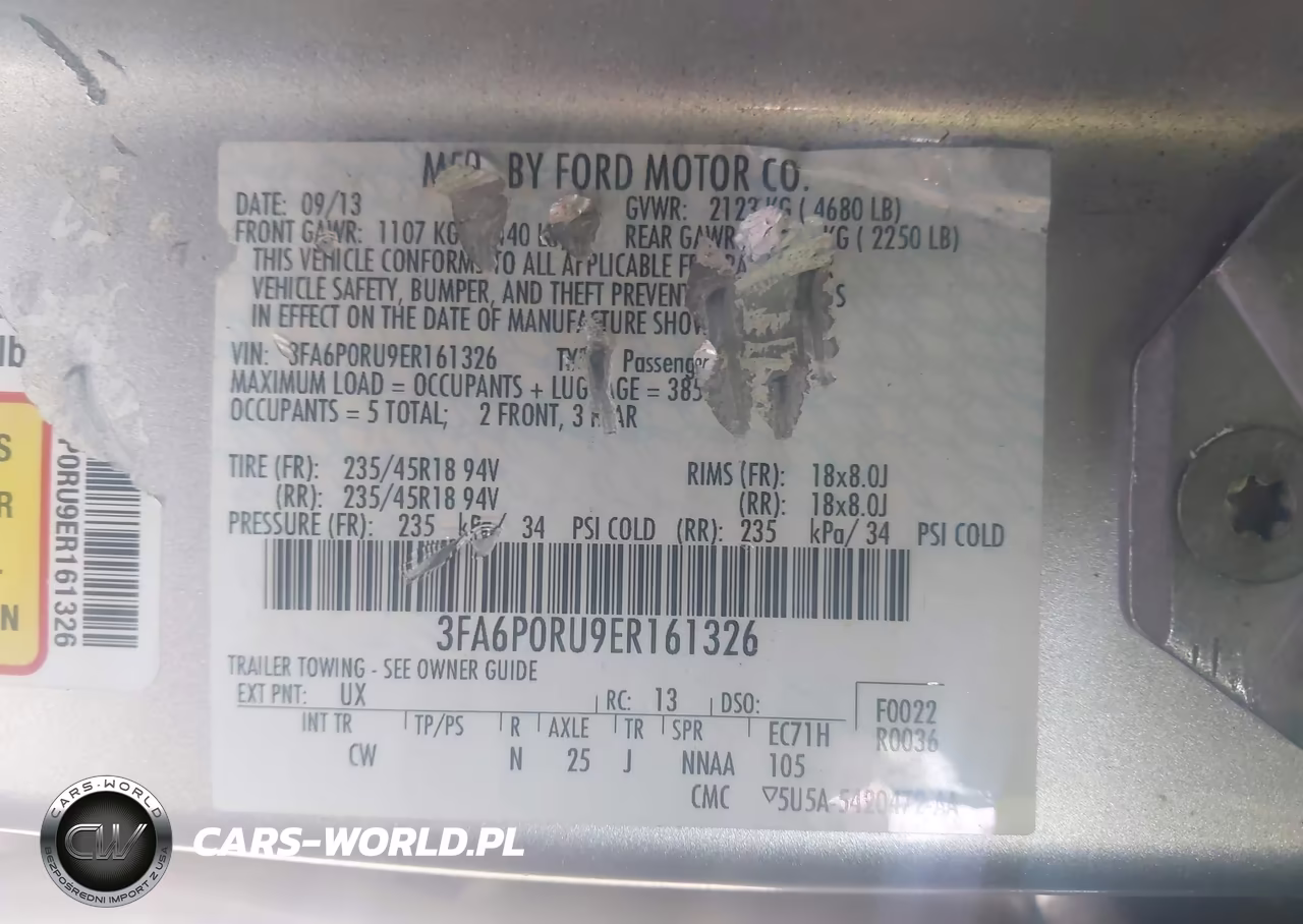 2014 Ford Fusion Hybrid Titanium VIN:3FA6P0RU9ER161326 - 9