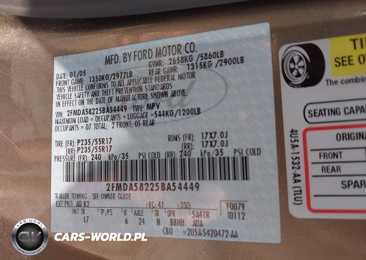 2005 Ford Freestar Limited VIN:2FMDA58225BA54449 - 8