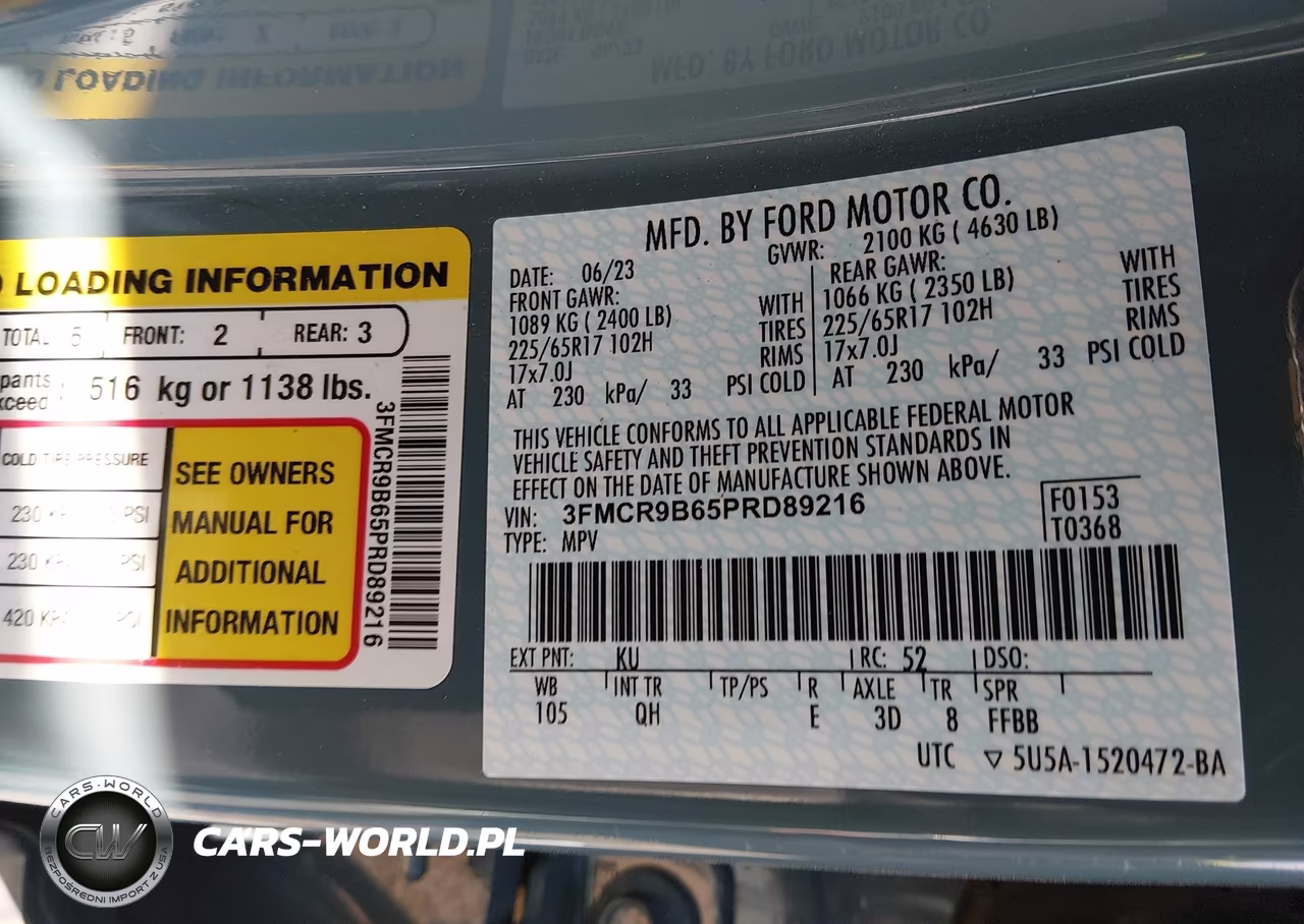 2023 Ford Bronco Sport Big Bend VIN:3FMCR9B65PRD89216 - 9