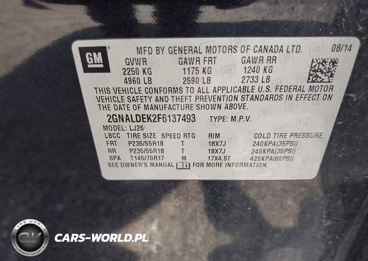2015 Chevrolet Equinox Ltz VIN:2GNALDEK2F6137493 - 9