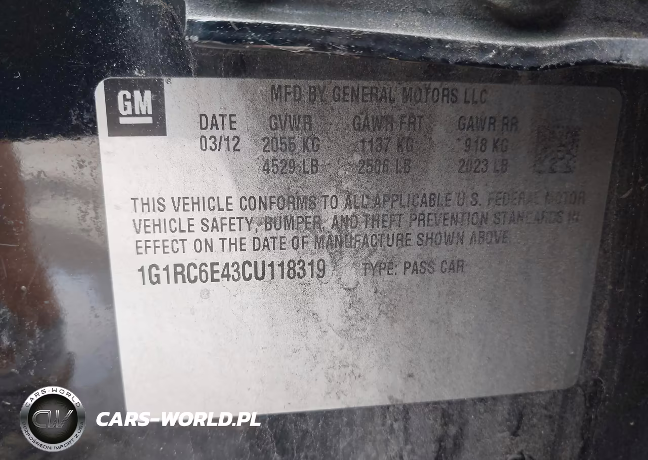 2012 Chevrolet Volt VIN:1G1RC6E43CU118319 - 9