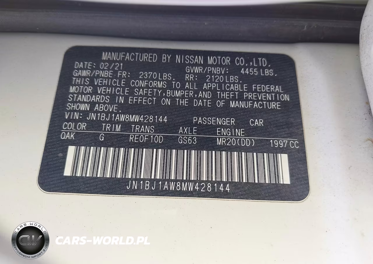 2021 Nissan Rogue Sport S Awd Xtronic Cvt VIN:JN1BJ1AW8MW428144 - 9