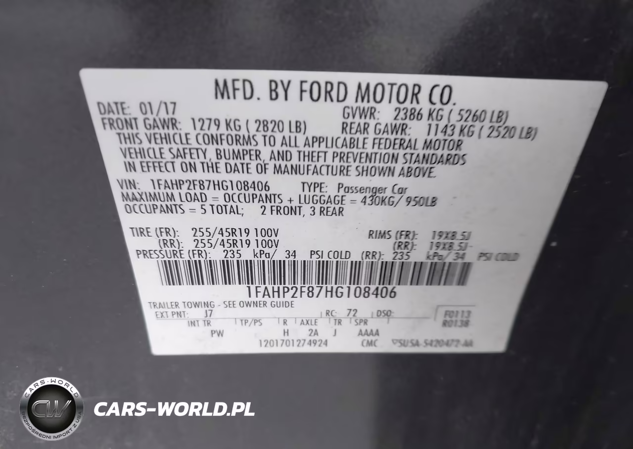 2017 Ford Taurus Limited VIN:1FAHP2F87HG108406 - 9