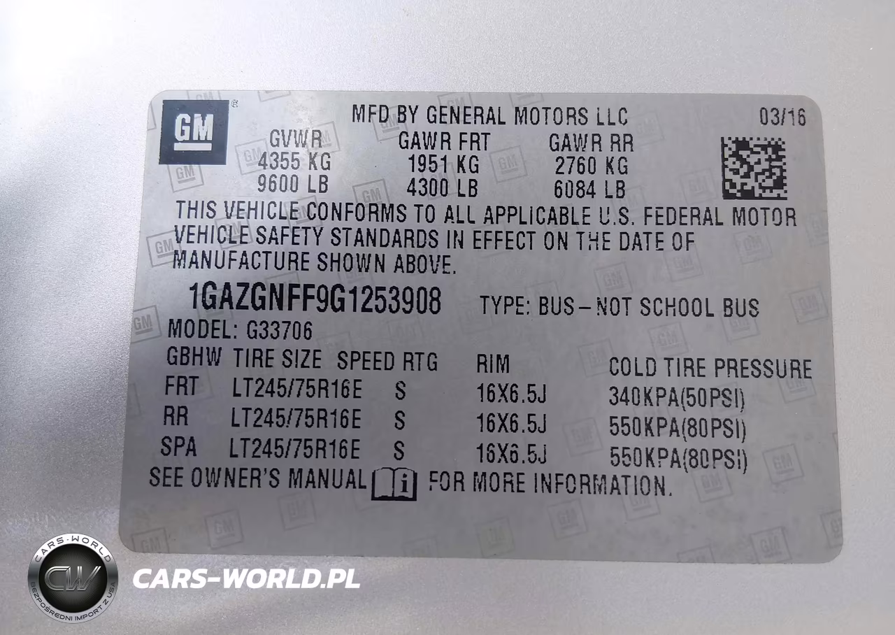 2016 Chevrolet Express 3500 Ls VIN:1GAZGNFF9G1253908 - 9