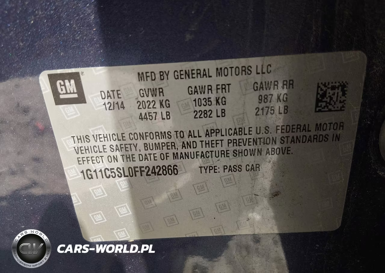2015 Chevrolet Malibu 1Lt VIN:1G11C5SL0FF242866 - 9